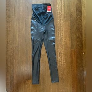 Spanx Mama Faux Leather Leggings - S